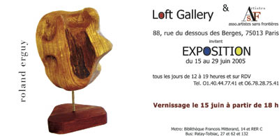 Einladungskarte Ausstellung loft gallery