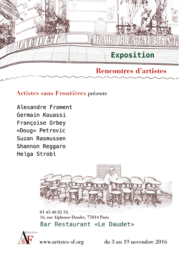 Plakat der Ausstellung Rencontres d'artistes
