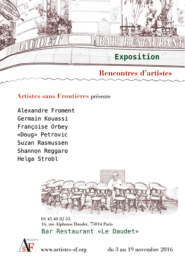 affiche d'exposition Rencontres d'artistes