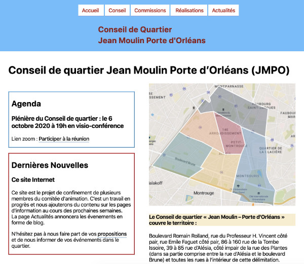 Erste Version der Website conseil-jmpo.fr